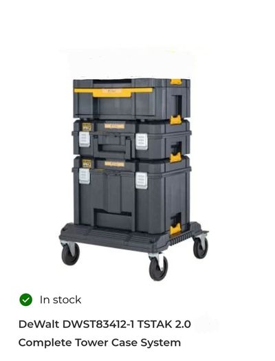 DeWalt Tstak Cart/Dolly & Tool Box Storage System