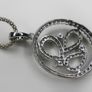 Silver necklace with sparkly cz stones Image 4