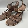 ECCO Ladies Brown Leather High Heel Sandals Size 9 EU40 Image 2