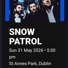 2x Snow patrol tickets