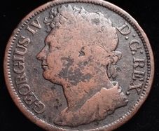 #885 - Hibernia - Ireland - 1822 - One Penny