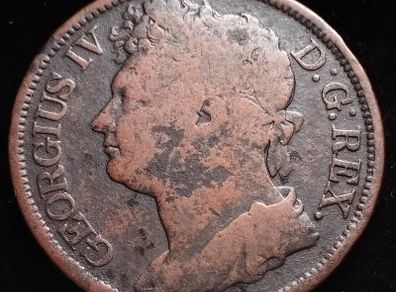 #885 - Hibernia - Ireland - 1822 - One Penny