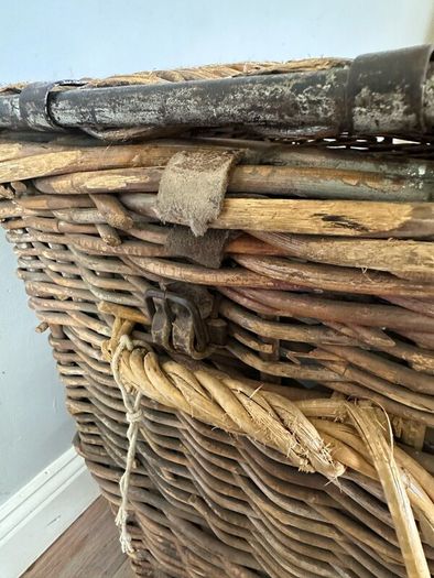 Antique textile mill basket
