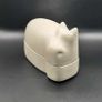 PRICE DROP  ..  Hand Carved Soap Stone Hippo Box / Trinket Dish / Figurine Image 4