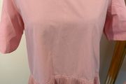 COS Short Sleeved Blush Pleated Top