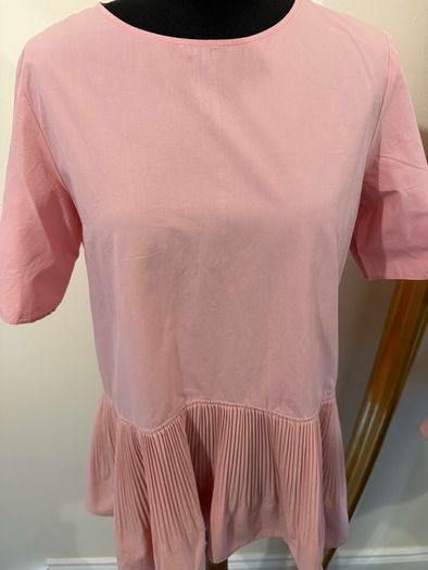 COS Short Sleeved Blush Pleated Top