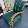 Art Deco restored Vintage 1930s Bentwood fireside chair in faux leatherette Image 2