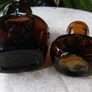 Antique Amber Glass OXO & Bovril Bottles. Set of 2, 4oz and 1oz. c.1900-1930. Excellent Antique Condition Image 6