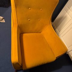 Stratus Armchair Yellow Meg (Dark Walnut Legs)