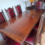 Dark Oak Dining Room Table & 8 Chairs MINT Condition Image 2