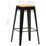 Bar Stools 2 pcs Black Solid Mango Wood Image 7