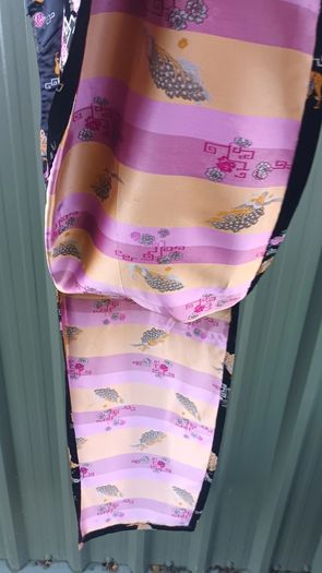 Vintage elegant cheongsam, sz small, hand taylored, brocade silk, D18 post 6e