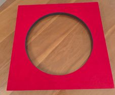Used Red square  dartboard surround