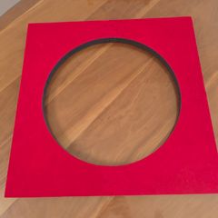 Used Red square  dartboard surround