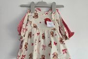 Next Cream Bear and Red Gingham Baby Dresses