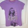 Hanna Montana Girls Purple T-shirt M&s Age 10.  Great Condition Image 2
