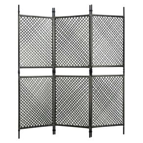 Fence Panel Poly Rattan 1.8x2 m Anthracite