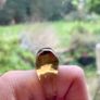 Vintage Cola Colour (Yellow Brown) Glass Chunky Ring Image 9
