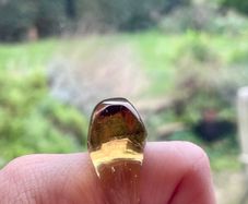 Vintage Cola Colour (Yellow Brown) Glass Chunky Ring