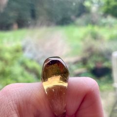 Vintage Cola Colour (Yellow Brown) Glass Chunky Ring
