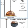 Hanging copper and gold hanging pendant light Image 6