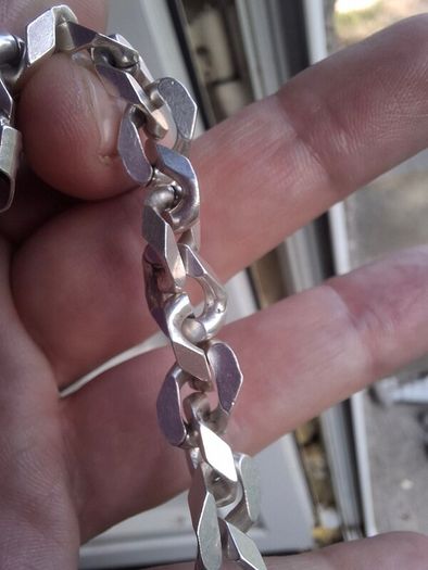Mens Sterling Silver Cuban Chain Bracelet