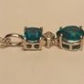 Rhodium Plated Sterling Silver Rare Capri Blue Quartz Pendant Image 8