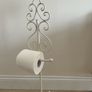 Vintage Freestanding Toilette Paper Holder White Image 3
