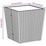 Garden Bistro Set 3 pcs Beige Poly rattan Image 9