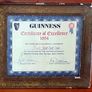 Rare Vintage 1994 Guinness Certificate Excellence Image 2