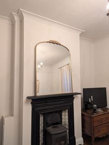 Large Gold Arched Mirror - 120cm high and 90cm wide