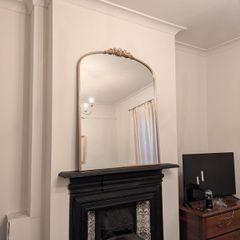 Large Gold Arched Mirror - 120cm high and 90cm wide