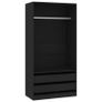 Wardrobe Black 100x50x200 cm Chipboard Image 2