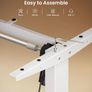 Height Adjustable Electric Standing Desk Frame Two-Stage With Heavy Duty Steel Stand up Desk Computer Desk with Automatic Memory Smart Pannel (White) Image 8