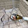 Matching steel wine holders never used. Image 2