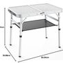 Adjustable Height Small Folding Table Portable Camp Tables (23.6" L x 15.7" W (2 Height)) with Mesh Layer for Outdoor Camp Garden Picnic BBQ Dining Cooking Image 3