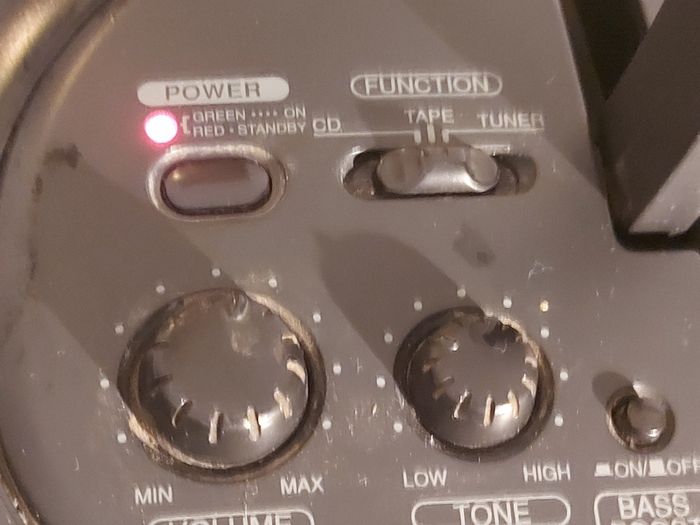 JVC CD, Radio, Tape, Portable music system, Model RC-X230, in excellent cosmetic condition, stuck on Standby Mode, dont have remote