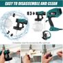 NEW SALE | Upgraded Paint Sprayer - Fence Paint Sprayer,[500W/1200ml/4 Nozzles/3 Patterns] HVLP Electric Spray Gun for Home Interior and Exterior Image 2