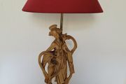 Mid-century italian resin geisha girl lamp