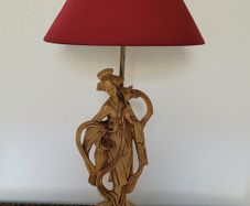 Mid-century italian resin geisha girl lamp