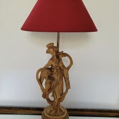 Mid-century italian resin geisha girl lamp