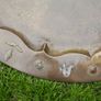 Antique Large 34"  Eastern Brass Tray Table Top Handmade Image 4