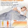 Electric Heated Blanket Throw 120  160cm, Flannel Sherpa, Fast Heating, 10 Heat Levels, 9H Auto-Off, LED Controller, Overheat Protection, Machine Washable, ETL Certified, Grey Image 7