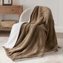 Sherpa Fleece Throw Blanket - Thick and Warm, Fluffy Microfiber Solid & Soft Blankets for Bed and Couch Double/Twin Size, Camel, 150x200cm Image 2