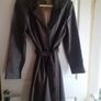 Brown Leather Trench Coat. Image 2