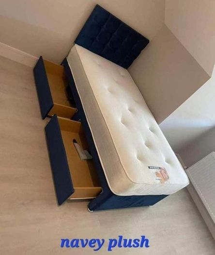 New Stylish single ,Double 4ft, 4ft6, King 5ft And 6ft Superking Sizes Divan Beds Instock. Drawers And Optional Tufted Mattresses Available. Free Delivery