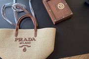 Luxury Woven Tote Bag - Beige