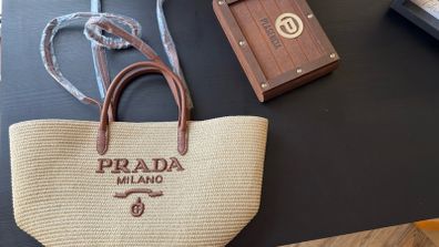 Luxury Woven Tote Bag - Beige