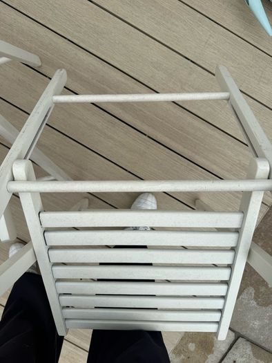 ikea folding wooden chair pair