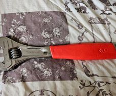 Snap-on 12" Adjustable Wrench Red Soft Grip (FADH12A)
